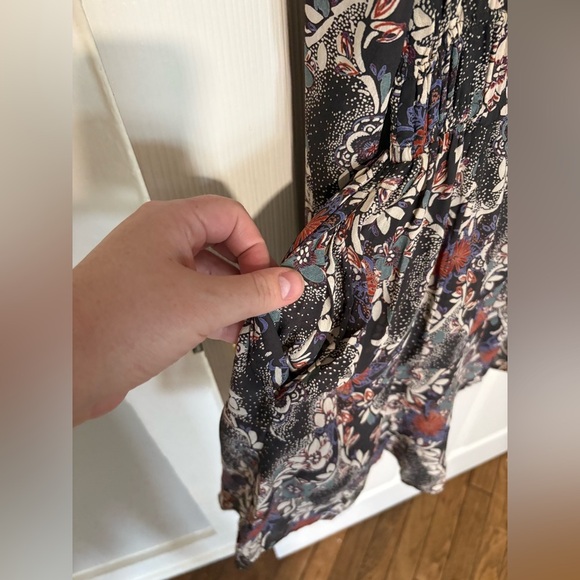 Free People Stealing Fire Floral Gauze Mini Dress | Size Small | Boho Style - Picture 12 of 15